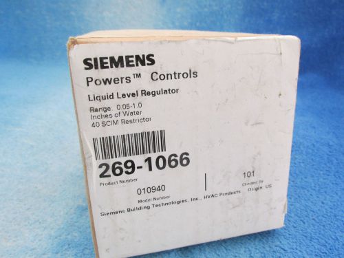 Siemens Powers Controls Liquid Level Regulator 269-1066