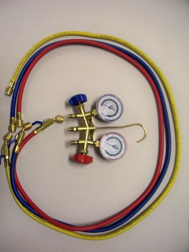 Refrigerant manifold and hose set with ball valves JB Industries--new