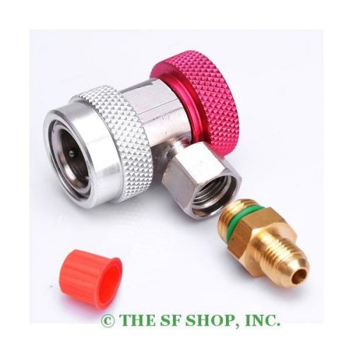 Refrigerant AC R134a Quick Coupler Connector Adaptor Red