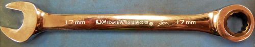 GEAR WRENCH 9117 17mm Ratcheting Combination Wrench, Excellent Condition