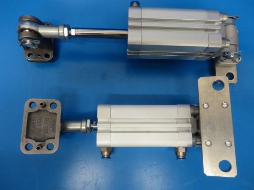 2 Festo ADN-32-60-A-P-A Cylinders w/ LBG-32 Clevis Foot Mounting ++