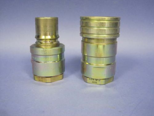 Parker 60 series 2pc 1-1/2  quick disconnect fluid new with 1-1/4 nptf fittings for sale