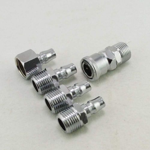 (5) 1/4&#034; quick coupler set male socket connector female and male plug for sale