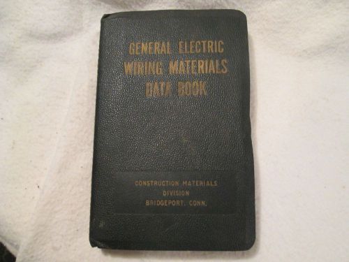 Vintage General Electric Wiring Materials Data Book 1951