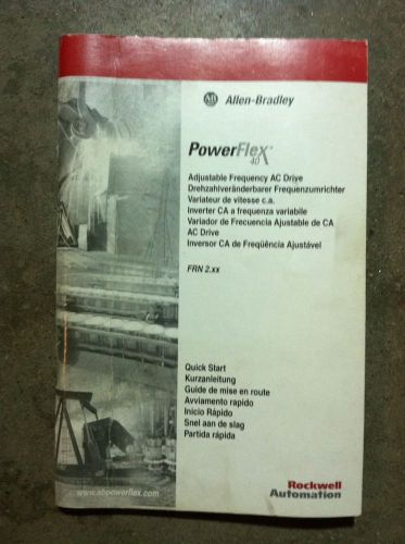 Allen-Bradley PowerFlex 40 AC Drive Quick Start Manual 2004