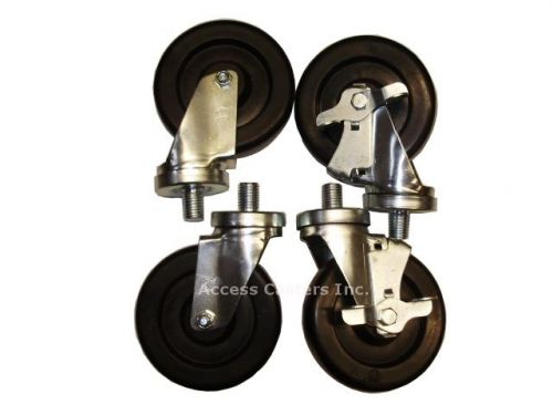 5wsbhs caster set of 4 for south bend ranges, polyolefin wheel, 325 lbs capacity for sale