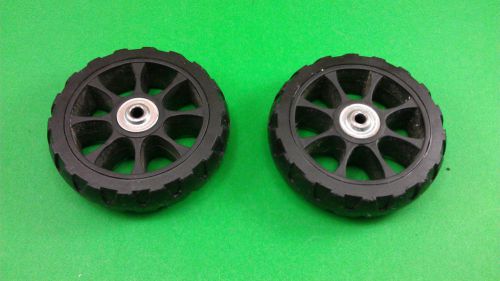 2 miniature rubber wheels with ball bearings, diameter 3-3/4&#034;, 1.0&#034; thick for sale