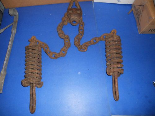 Antique farm hoist with tension  springs for sale