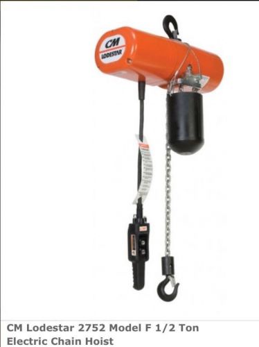 Cm lodestar 1/2ton electric hoist for sale