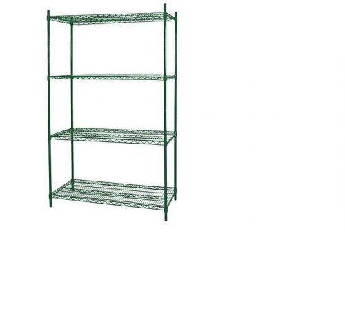 Heavy duty epoxy 4-shelf wire shelving - 63&#034;h x 42&#034;w x 18&#034;d - nsf - metro for sale
