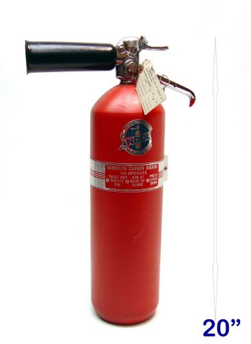 VINTAGE RANDOLPH CARBON DIOXIDE FIRE EXTINGUISHER CO2 MADE IN USA