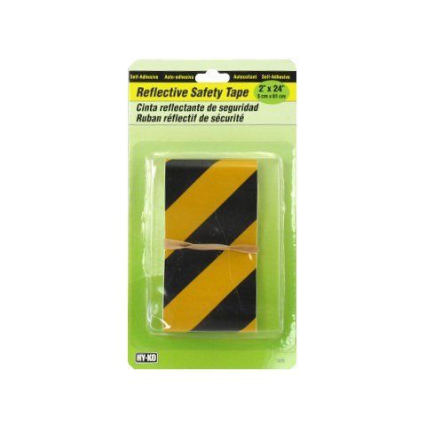 2&#034; x 24&#034; yellow &amp; black reflective tape for sale