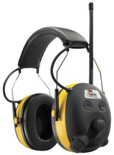 3M TEKK WorkTunes Hearing Protector, MP3 Compatible with AM/FM Tuner, New