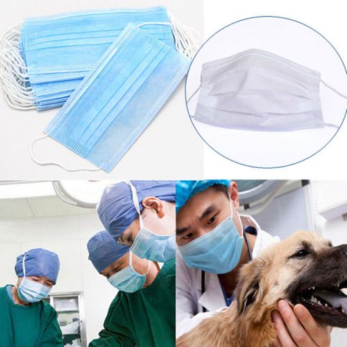 50Pcs Disposable Surgical Anti-dust Medical Cold Safety Breathing Face Masks Hot
