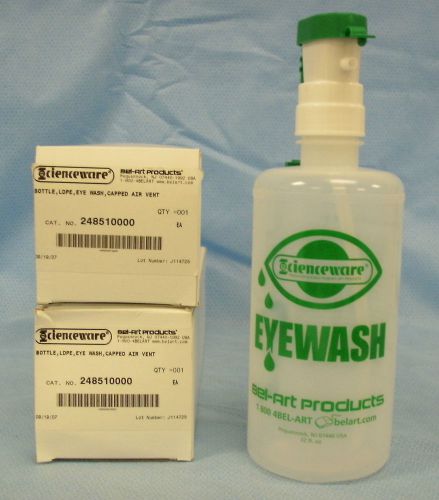 2 bel-art products/scienceware replacement eye wash bottles #248510000 for sale