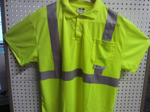 High visibility class 2 safety polo shirt - short sleeve - size 2xl - free ship for sale
