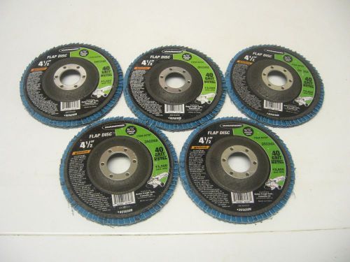 Lot of 5 WARRIOR SANDING FLAP DISKS #60797 4 1/2&#034; 7/8 Gr.40 Flap Disks New