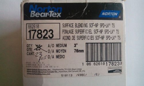 NORTON Bear-Tex 66261017823, 3&#034; Speed-Lok A/O Medium Surface Blending Disc