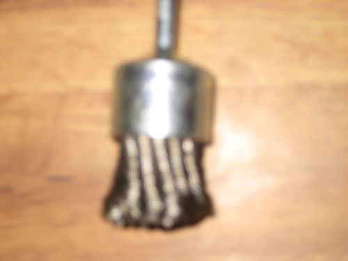 Lot of 2 weiler end stem-mounted knot 0.02 steel wire end brush for sale