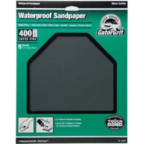 600 Grit Ultra Fine GatorGrit Waterproof Sandpaper 50 Sheets 9&#034;x11&#034;