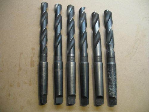 6 piece 3m taper shank drill bit set used hss morse high speed hss great deal for sale