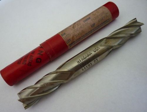 1 NEW 19/32 END MILL 4 FLUTE DOUBLE END 5/8&#034; SHANK