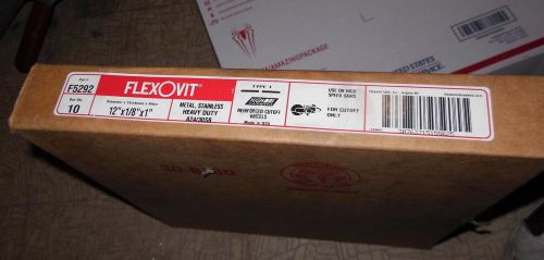 12 x 1/8 x 1&#034; box of 10   grinding wheels - box of 10 - new! - flexovit f5292 for sale