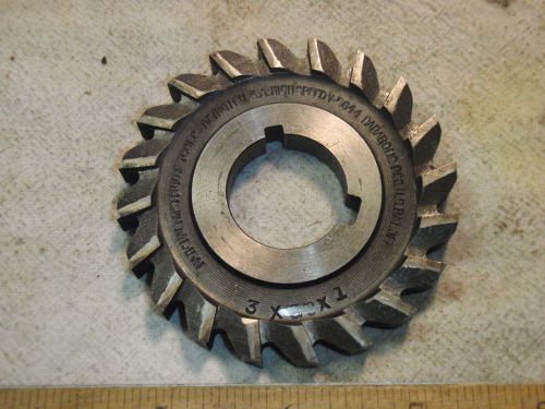 NATIONAL 3&#034; x 3/8&#034; x 1&#034;  STRAIGHT TOOTH Side Milling Cutter HSS