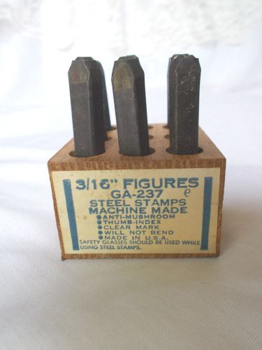 Steel numeric steel stamps machine made punch set #ga-237 3/16&#034; figures for sale