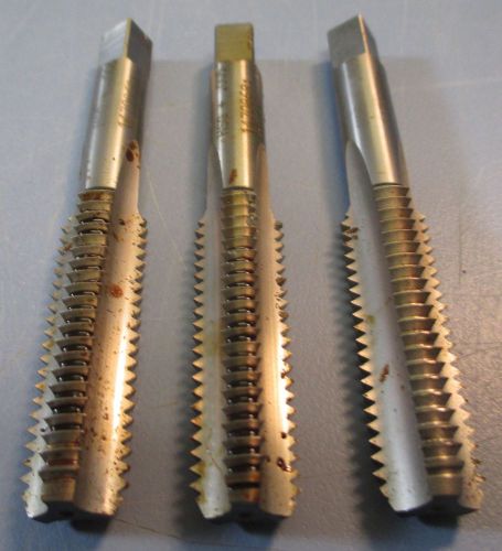 Lot of 3 used regal hand taps, 1/2-13 + .005, 147086r, 3 flute for sale