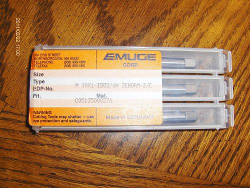 Emuge taps  m 10 x 1 - is02 / 6h  2enorm - z / e    c05135000276      ( 3 taps ) for sale
