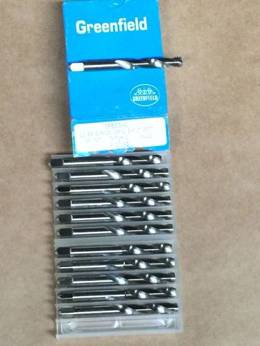 New (12) greenfield 1/4-28 spiral flute bottoming taps gh2 hss for sale