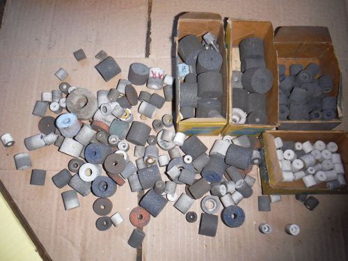 PILE OF  NORTON OTHER ID TOOL POST GRINDER GRINDING WHEELS STONES POINTS