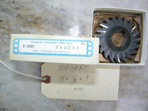 NIAGAGA CUTTER - STRAIGHT SIDE MILLING CUTTER -3 X 1/2 X 1 , NOS, USA,