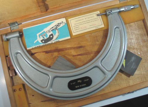 Mint Chaun Brand MG OUTSIDE MICROMETER 9-10&#034; .0001&#034; Paperwork Certified Accurate
