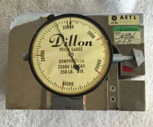 Dillon x-c force gauge model x-c capacity 25000 lbs. 250 lbs. div. see photos! for sale