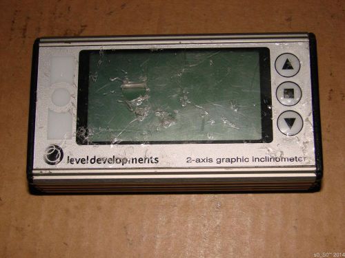 Used level developments ld-2m lcd 2d dual axis graphic inclinometer  w/o charger for sale