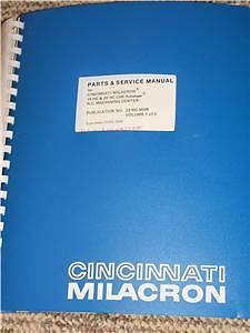 Cincinnati 15HC 20HC CIM-Xchanger Parts/Service Manual