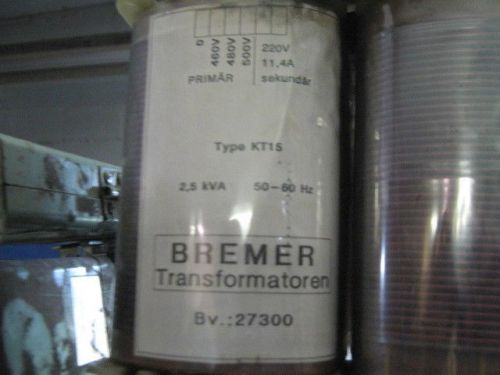 Bremer transformer 27300 for sale