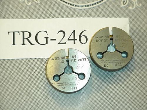 Thread Ring Gage Set 9/32-48 NS GO &amp; NOGO TRG-246