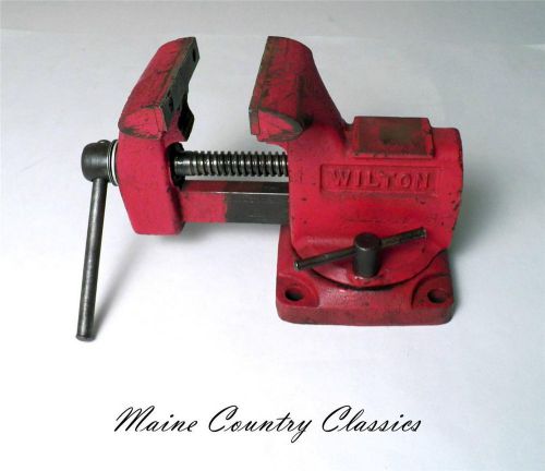 Cast iron wilton 3-1/2&#034; swivel base bench vise w/pipe clamp &amp; replaceable jaws for sale