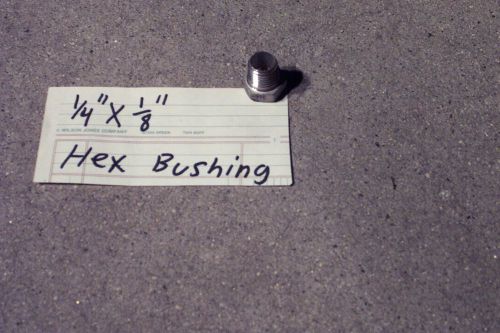 HEX BUSHING 1/4&#034; X 1/8&#034; STAINLESS STEEL 150# NPT