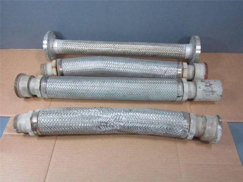 Flexible metal hoses 4 various sizes braided large industrial hoses stainless for sale
