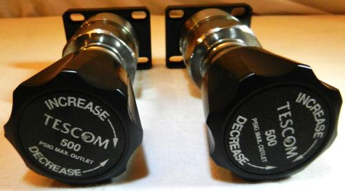 Lot of 2 - tescom 64-2644va410-042 regulator 500 psig max outlet  3500 psi inlet for sale