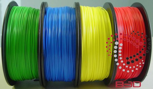 1.75 mm Filament 4 3D Printer.PLA GREEN, BLUE, YELLOW &amp; RED BUNDLE SPOOLS