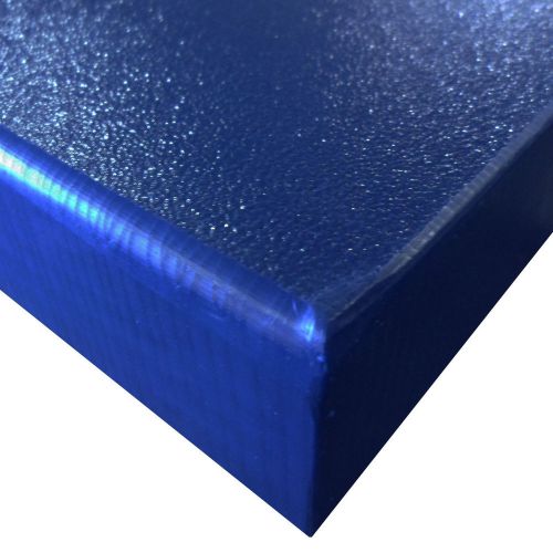 High Density Polyethylene HDPE Plastic Sheet 1-1/2&#034; x 12&#034; x 48&#034; - Blue Textured