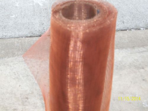 Copper  screen material  12 &#034; x 50ft for sale