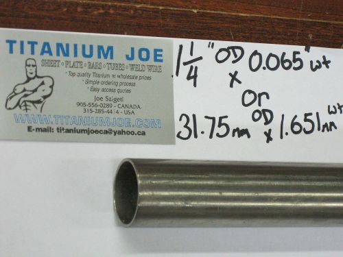 Titanium tubing  3al-2.5v  1.25&#034;od x 0.065&#034; wall x 96&#034; for sale