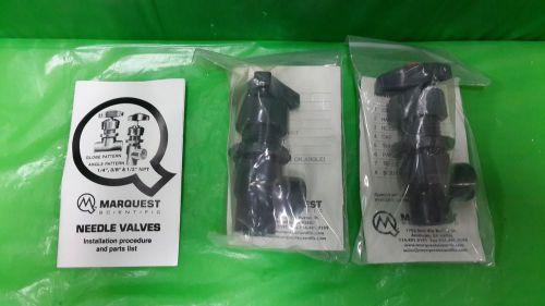 Marquest needle valve 1/4 x 1/4 angle pvc (lot of 2) for sale