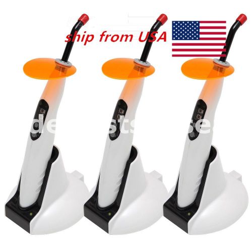 ?From USA? 3*Dental Wireless/Cordless LED Curing Light Lamp 1400mw LED-B